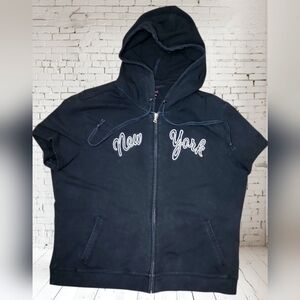 NY&C Sport Sleeveless Hoodie XL – New York Embroidered Zip-Up Vest